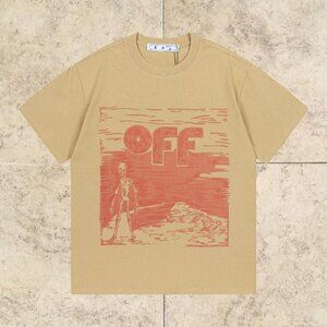 Off-White Men's Brown Short Sleeve T-Shirt
